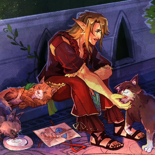 1x Fullbody + 3x Animals + Background