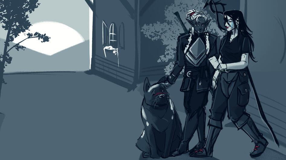 2x Fullbody + 1x Animal + 1x Background