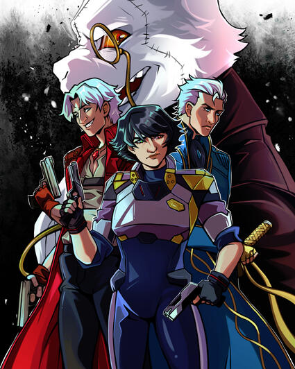 4x Halfbody+1x Background