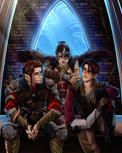 3x Halbody + 1x Background