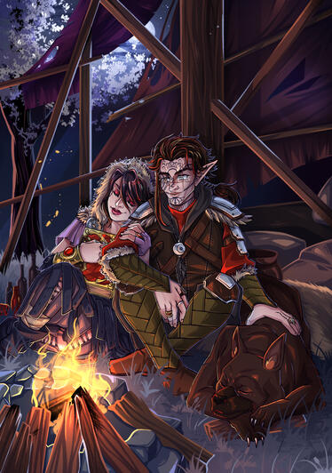 2x Fullbody +1x Background +1 Animal