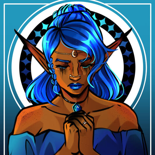 Dragon Age Coloured Sketch for Lyra (2024)